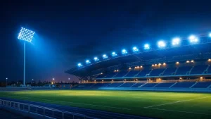 Night smart-city scene for sports and stadium lighting