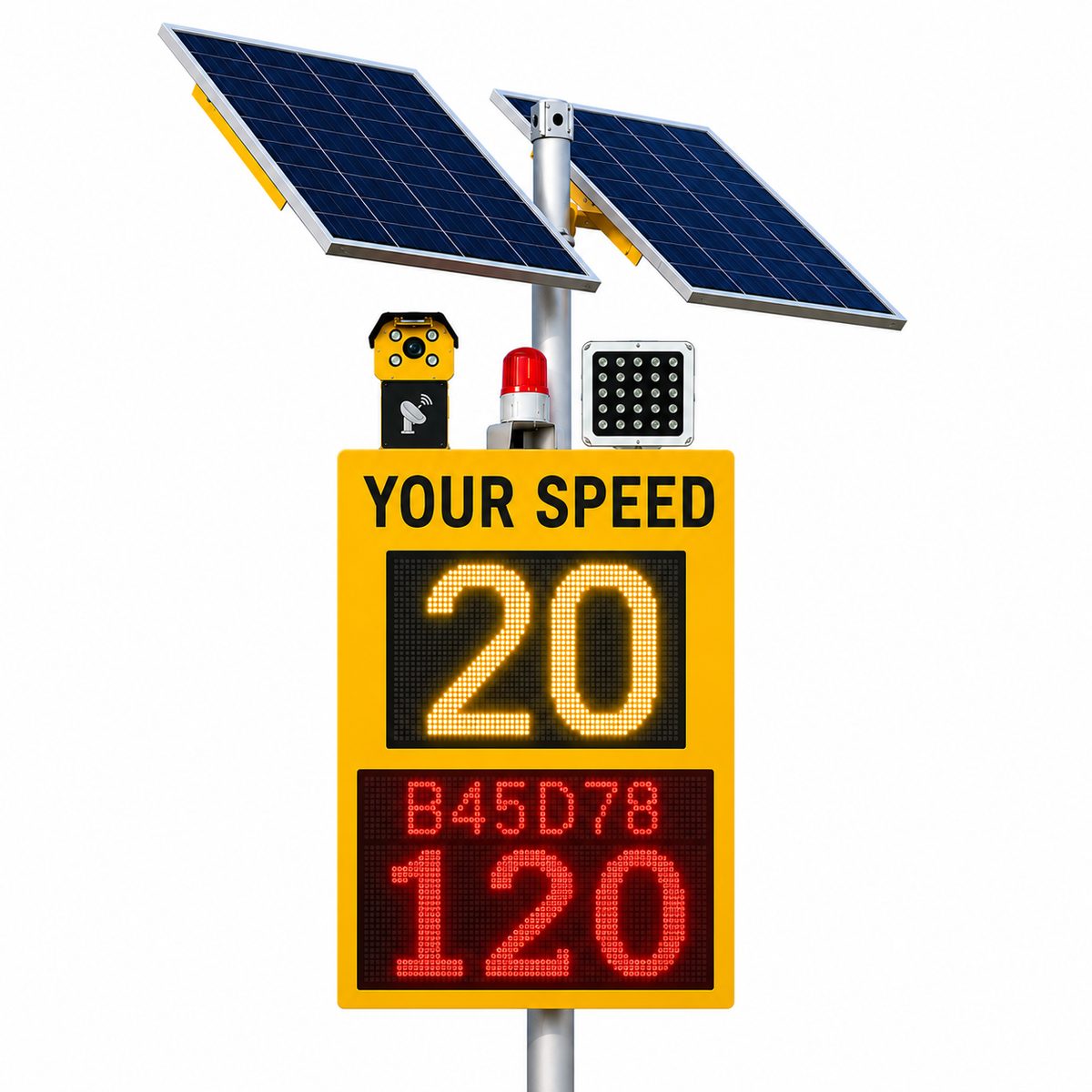 Solar radar speed feedback sign