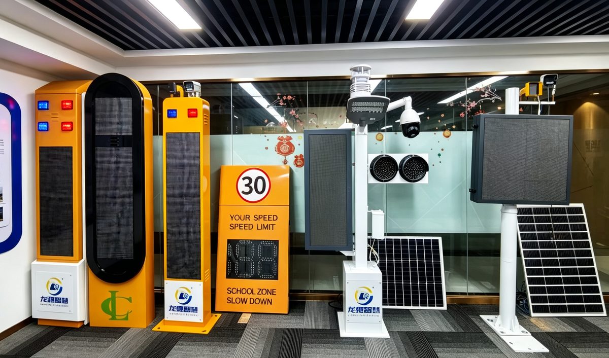 LongChi Smart traffic safety warning equipment showroom
